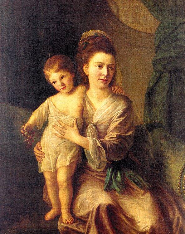 Hone, Nathaniel Anne Gardiner with her Eldest Son Kirkman oil painting picture